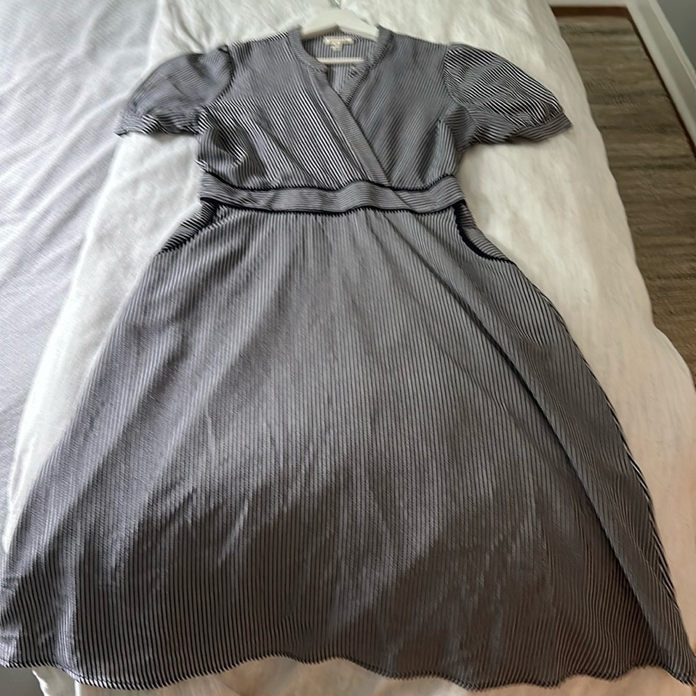 Blue and white striped dress. Size XL